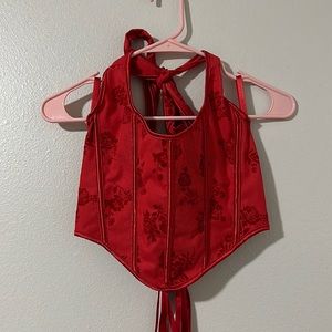 Lace up back Corset top